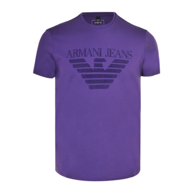 Armani Jeans 阿玛尼牛仔 深紫纯棉男士上衣 3y6t52-jprz-1301 In Purple