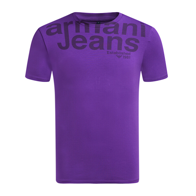 Armani Jeans 阿玛尼牛仔 男士紫色t恤 3y6t10-j0az-1301 In Purple