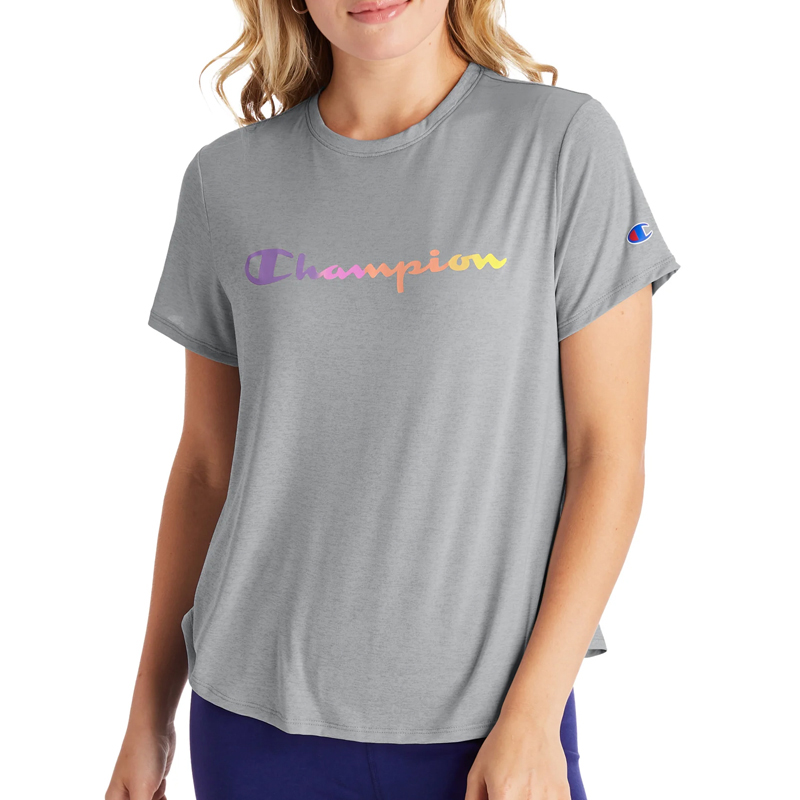 Champion 女士灰色圆领 T恤 W5682g-550770-021 In Gray